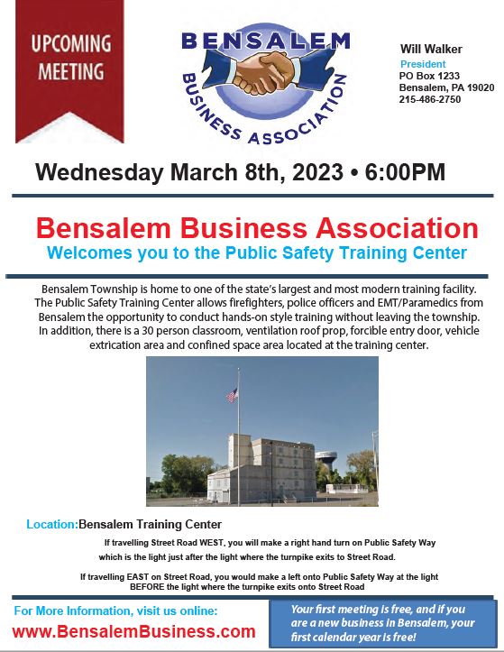 Bensalem Business Association - April 13, 2022 - Judge Joseph P. Falcone